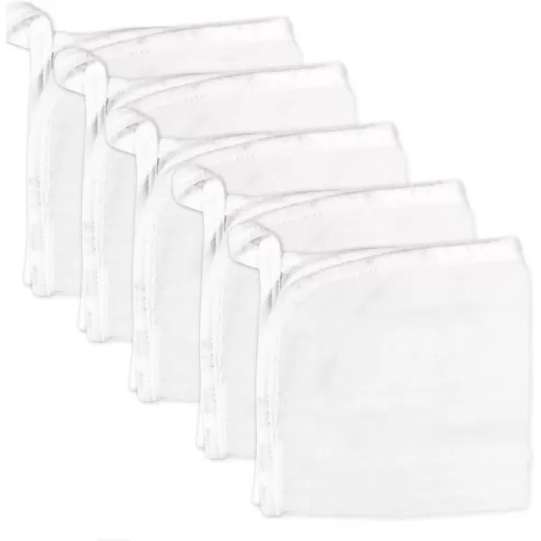 HonestBaby unisex baby Organic Cotton Washcloth MultiPack Winter Accessory Set 5pack Bright White One Size US5pack Bright White