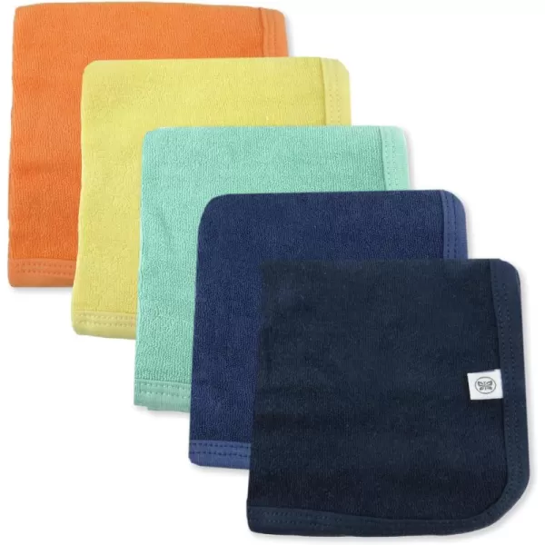 HonestBaby unisex baby Organic Cotton Washcloth MultiPack Winter Accessory Set 5pack Bright White One Size US5pack Rainbow Boy