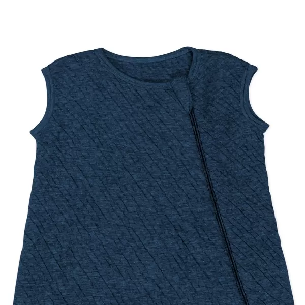 HonestBaby Organic Cotton Matelasse Wearable Blanket Bright White MediumDark Navy