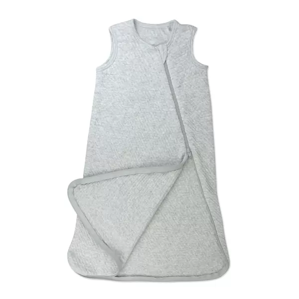 HonestBaby Organic Cotton Matelasse Wearable Blanket Bright White MediumLight Gray Heather