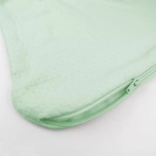 HonestBaby Organic Cotton Matelasse Wearable Blanket Bright White MediumSage