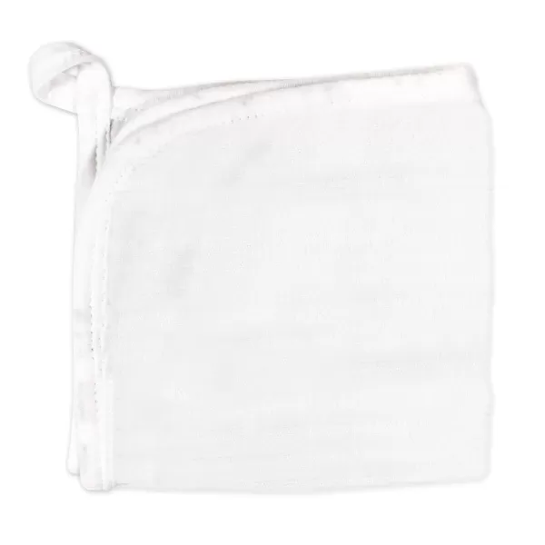 HonestBaby unisex baby 3Piece Organic Cotton Hooded Towel ampamp Washcloth Set Bandana Bright White One Size USBright White