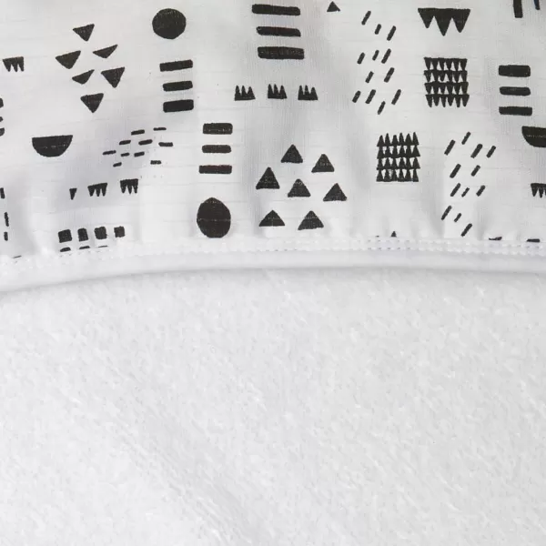 HonestBaby unisex baby 3Piece Organic Cotton Hooded Towel ampamp Washcloth Set Bandana Bright White One Size USPattern Play