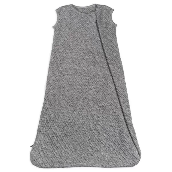 HonestBaby Organic Cotton Matelasse Wearable Blanket Bright White MediumGray Heather