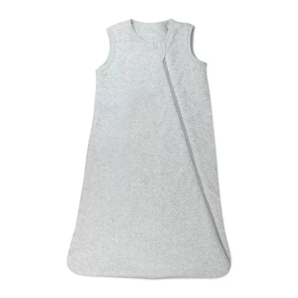 HonestBaby Organic Cotton Matelasse Wearable Blanket Bright White MediumLight Gray Heather