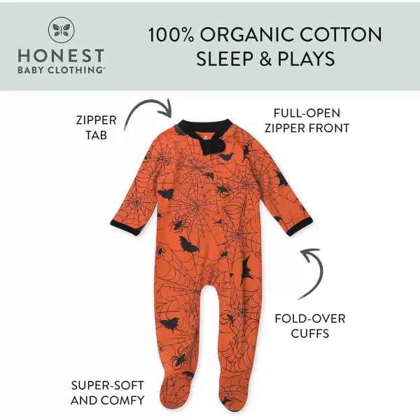 imageHonestBaby Baby Boys Sleep and Play Footed Pajamas OnePiece Sleeper Jumpsuit Zipfront Pjs Organic CottonBatty