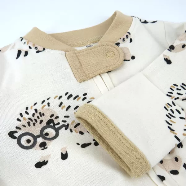 imageHonestBaby Baby Boys Sleep and Play Footed Pajamas OnePiece Sleeper Jumpsuit Zipfront Pjs Organic CottonCamo Hog