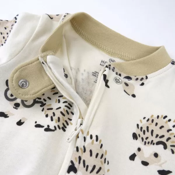 imageHonestBaby Baby Boys Sleep and Play Footed Pajamas OnePiece Sleeper Jumpsuit Zipfront Pjs Organic CottonCamo Hog
