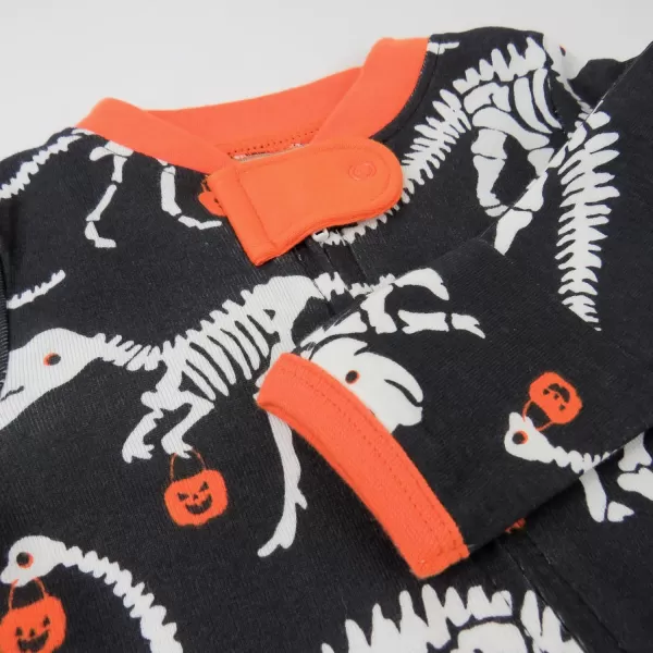 imageHonestBaby Baby Boys Sleep and Play Footed Pajamas OnePiece Sleeper Jumpsuit Zipfront Pjs Organic CottonDino Ween