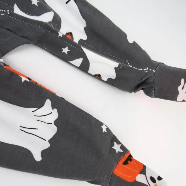 imageHonestBaby Baby Boys Sleep and Play Footed Pajamas OnePiece Sleeper Jumpsuit Zipfront Pjs Organic CottonGhost Party