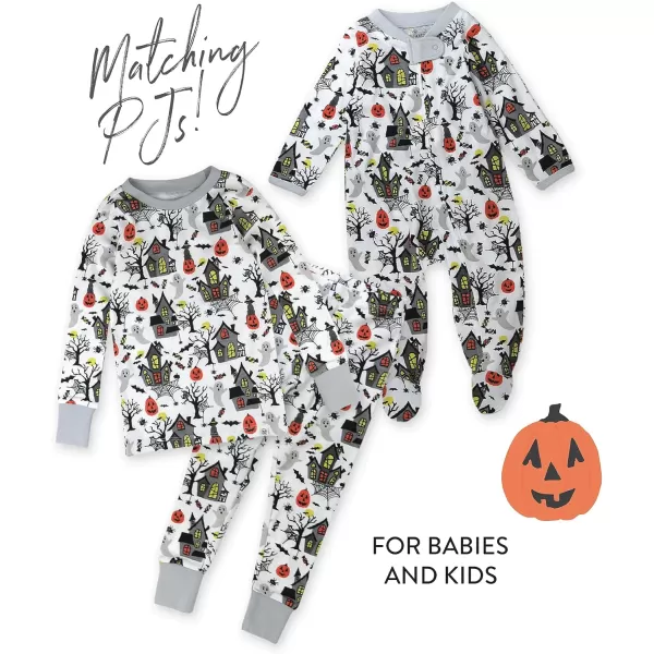 imageHonestBaby Baby Boys Sleep and Play Footed Pajamas OnePiece Sleeper Jumpsuit Zipfront Pjs Organic CottonHaunted House