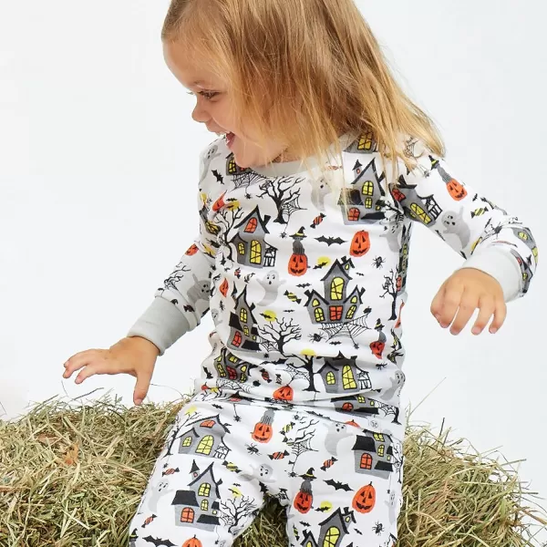 imageHonestBaby Baby Boys Sleep and Play Footed Pajamas OnePiece Sleeper Jumpsuit Zipfront Pjs Organic CottonHaunted House