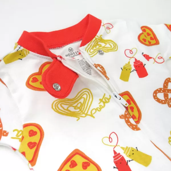 imageHonestBaby Baby Boys Sleep and Play Footed Pajamas OnePiece Sleeper Jumpsuit Zipfront Pjs Organic CottonJunk Food Lover