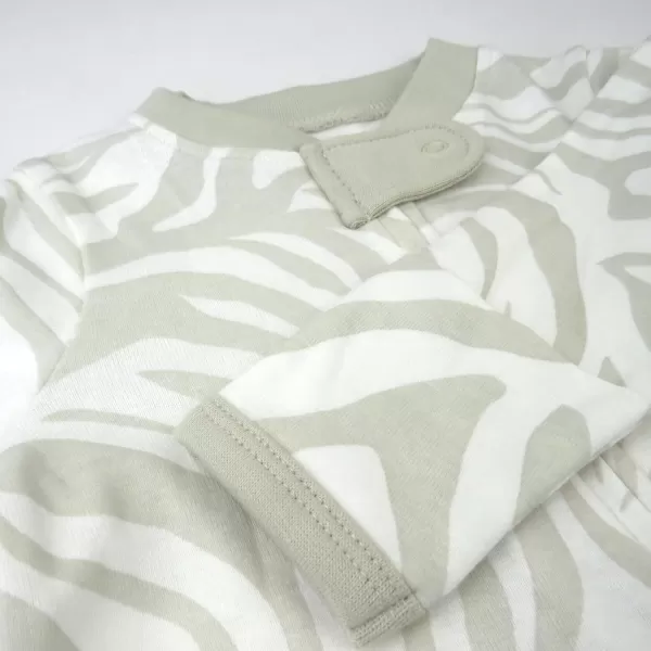 imageHonestBaby Baby Boys Sleep and Play Footed Pajamas OnePiece Sleeper Jumpsuit Zipfront Pjs Organic CottonLight Zanzibar Zebra