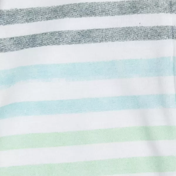 imageHonestBaby Baby Boys Sleep and Play Footed Pajamas OnePiece Sleeper Jumpsuit Zipfront Pjs Organic CottonRainbow Stripe Blues