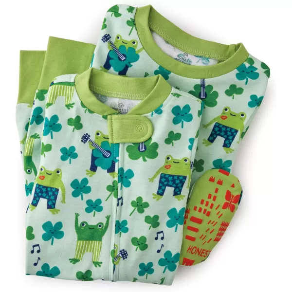 imageHonestBaby Baby Boys Sleep and Play Footed Pajamas OnePiece Sleeper Jumpsuit Zipfront Pjs Organic CottonSt Pats Boy