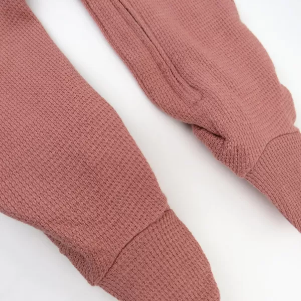 imageHonestBaby Baby Girls Sleep and Play Footed Pajamas OnePiece Sleeper Jumpsuit Zipfront Pjs Organic CottonAsh Rose