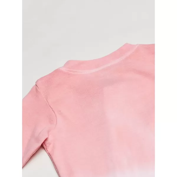 imageHonestBaby Baby Girls Sleep and Play Footed Pajamas OnePiece Sleeper Jumpsuit Zipfront Pjs Organic CottonDip Dye Pink
