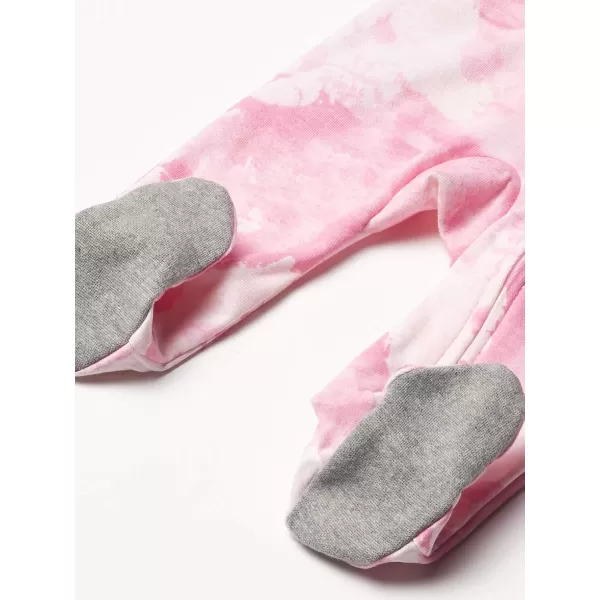 imageHonestBaby Baby Girls Sleep and Play Footed Pajamas OnePiece Sleeper Jumpsuit Zipfront Pjs Organic CottonRose Color World