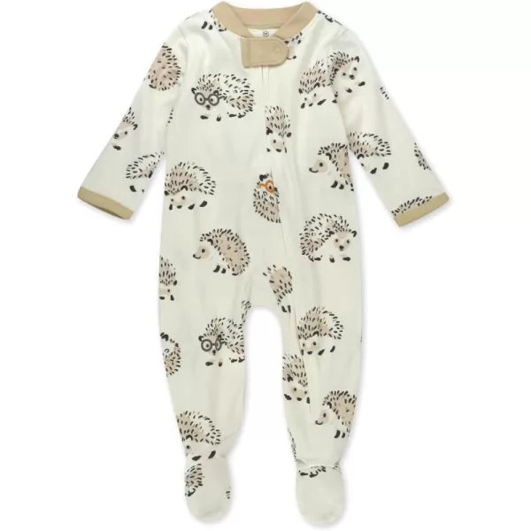 imageHonestBaby Baby Boys Sleep and Play Footed Pajamas OnePiece Sleeper Jumpsuit Zipfront Pjs Organic CottonCamo Hog