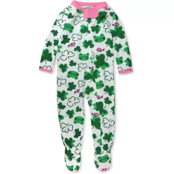 imageHonestBaby Baby Girls Sleep and Play Footed Pajamas OnePiece Sleeper Jumpsuit Zipfront Pjs Organic CottonSt Pats Girl