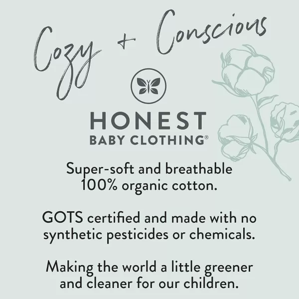 imageHonestBaby 2Piece Pajamas Sleepwear PJs 100 Organic Cotton for Infant Baby and Toddler Boys ampamp Girls UnisexBatty