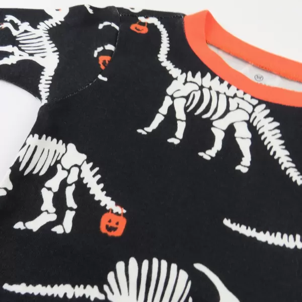 imageHonestBaby 2Piece Pajamas Sleepwear PJs 100 Organic Cotton for Infant Baby and Toddler Boys ampamp Girls UnisexDino Ween