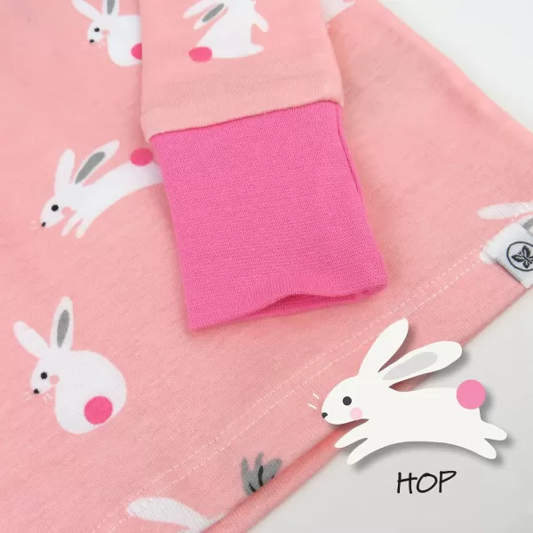 imageHonestBaby 2Piece Pajamas Sleepwear PJs 100 Organic Cotton for Infant Baby and Toddler Boys ampamp Girls UnisexHop