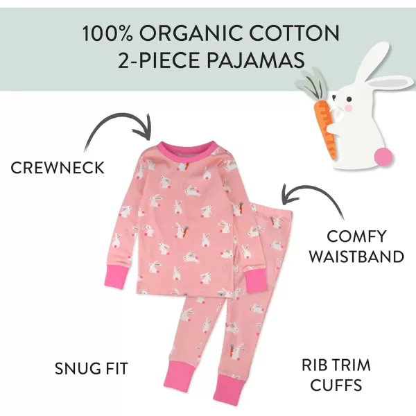 imageHonestBaby 2Piece Pajamas Sleepwear PJs 100 Organic Cotton for Infant Baby and Toddler Boys ampamp Girls UnisexHop