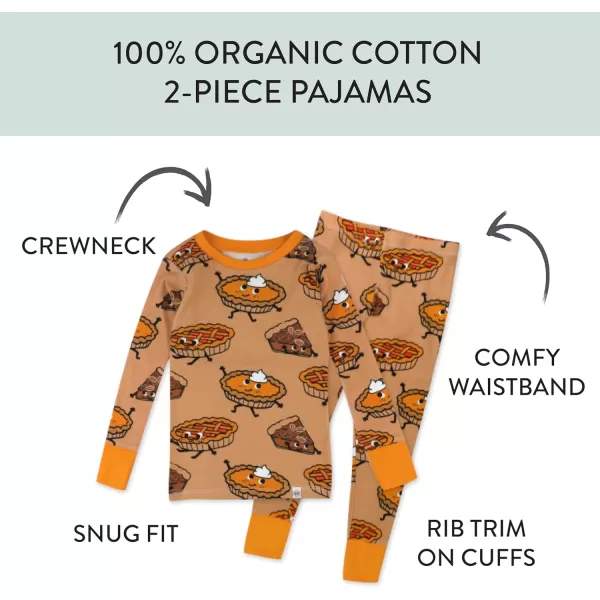imageHonestBaby 2Piece Pajamas Sleepwear PJs 100 Organic Cotton for Infant Baby and Toddler Boys ampamp Girls UnisexPie Party