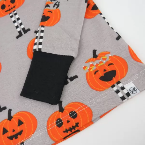 imageHonestBaby 2Piece Pajamas Sleepwear PJs 100 Organic Cotton for Infant Baby and Toddler Boys ampamp Girls UnisexPippi Long Pumpkin