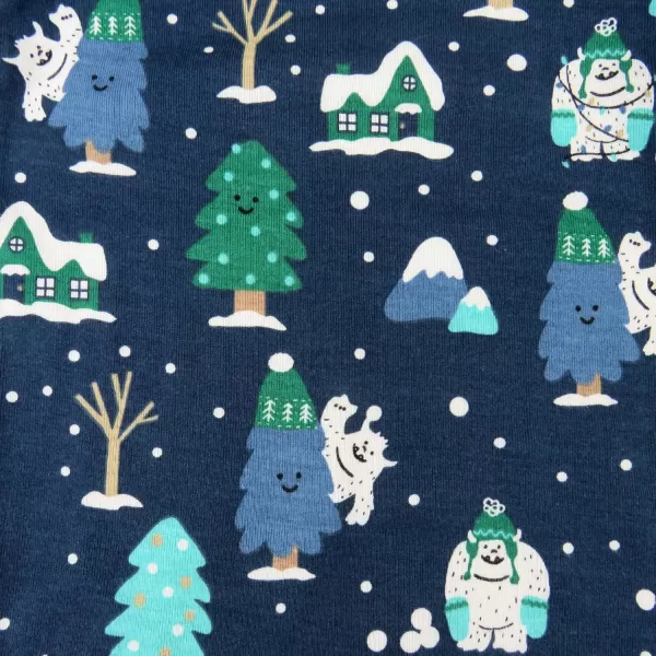 imageHonestBaby 2Piece Pajamas Sleepwear PJs 100 Organic Cotton for Infant Baby and Toddler Boys ampamp Girls UnisexSasquatch