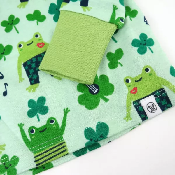 imageHonestBaby 2Piece Pajamas Sleepwear PJs 100 Organic Cotton for Infant Baby and Toddler Boys ampamp Girls UnisexSt Pats Boy