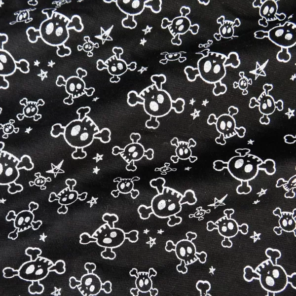imageHonestBaby 2Piece Pajamas Sleepwear PJs 100 Organic Cotton for Infant Baby and Toddler Boys ampamp Girls UnisexTossed SkullsBlack