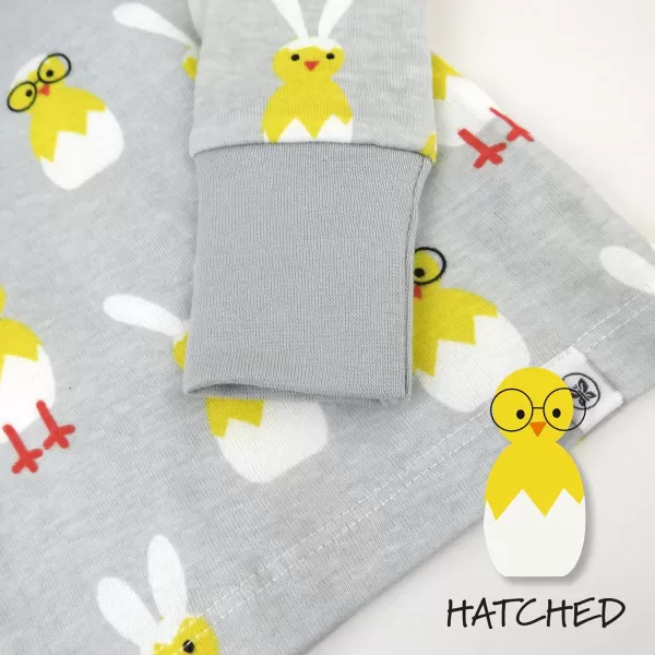 imageHonestBaby Baby Boys 2Piece Pajamas Sleepwear PJs 100 Organic Cotton for Infant Baby and Toddler Boy UnisexHatched