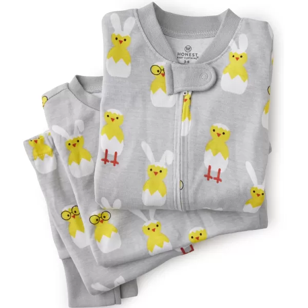 imageHonestBaby Baby Boys 2Piece Pajamas Sleepwear PJs 100 Organic Cotton for Infant Baby and Toddler Boy UnisexHatched