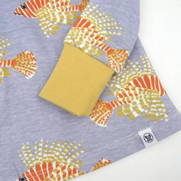 imageHonestBaby Baby Boys 2Piece Pajamas Sleepwear PJs 100 Organic Cotton for Infant Baby and Toddler Boy UnisexLionfish