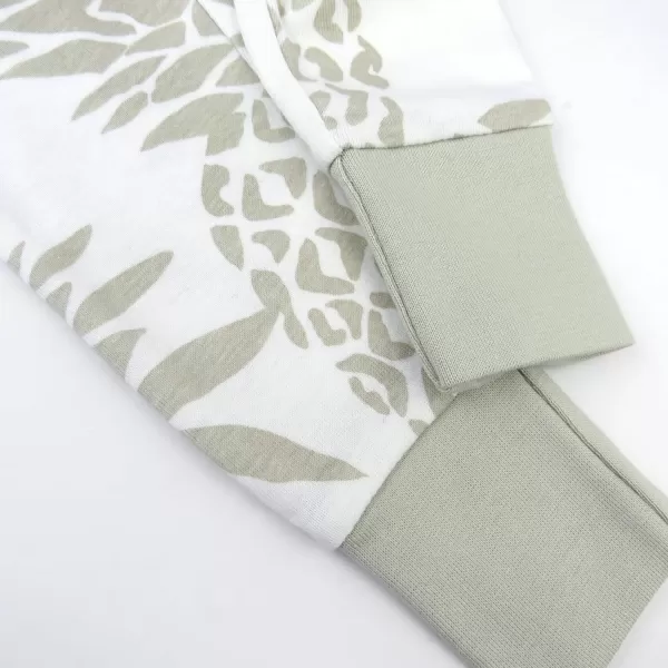 imageHonestBaby Baby Boys 2Piece Pajamas Sleepwear PJs 100 Organic Cotton for Infant Baby and Toddler Boy UnisexPineapple Leaf Ivory