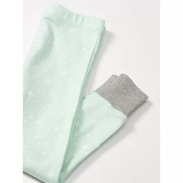 imageHonestBaby Baby Boys 2Piece Pajamas Sleepwear PJs 100 Organic Cotton for Infant Baby and Toddler Boy UnisexTwinkle Star Misty Jade