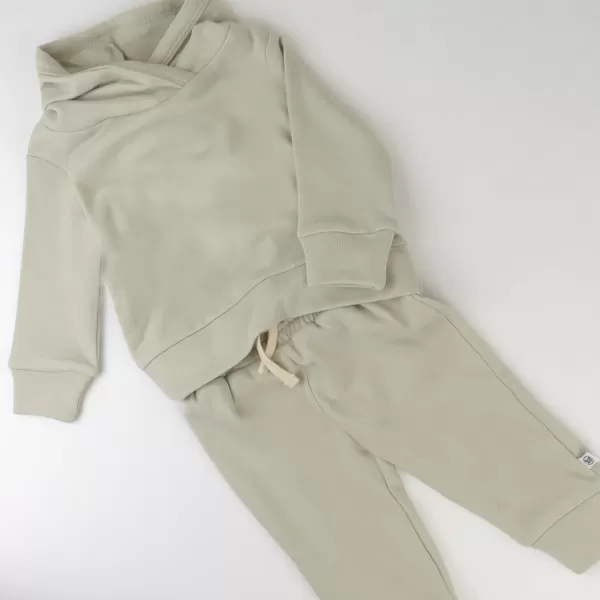 imageHonestBaby Multipack Pullover Hoodie Sweatshirt Jogger Sweatpant Sets Organic Cotton Baby Toddler Boys Girls UnisexKhaki