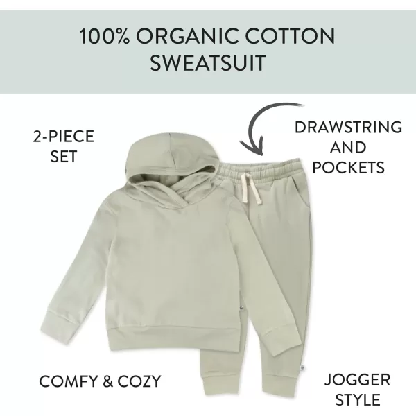 imageHonestBaby Multipack Pullover Hoodie Sweatshirt Jogger Sweatpant Sets Organic Cotton Baby Toddler Boys Girls UnisexKhaki