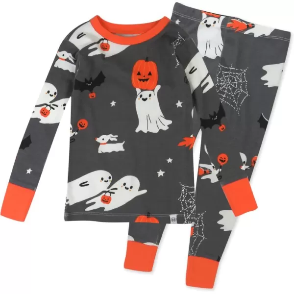 imageHonestBaby 2Piece Pajamas Sleepwear PJs 100 Organic Cotton for Infant Baby and Toddler Boys ampamp Girls UnisexGhost Party