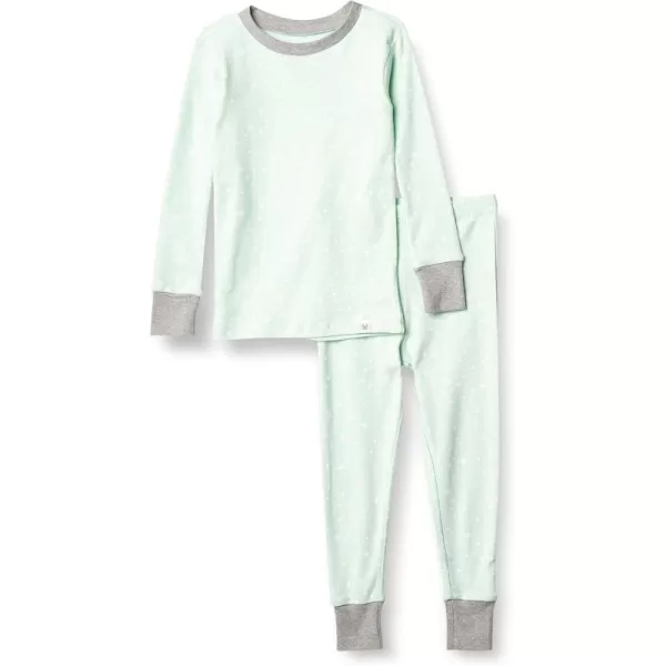 imageHonestBaby Baby Boys 2Piece Pajamas Sleepwear PJs 100 Organic Cotton for Infant Baby and Toddler Boy UnisexTwinkle Star Misty Jade