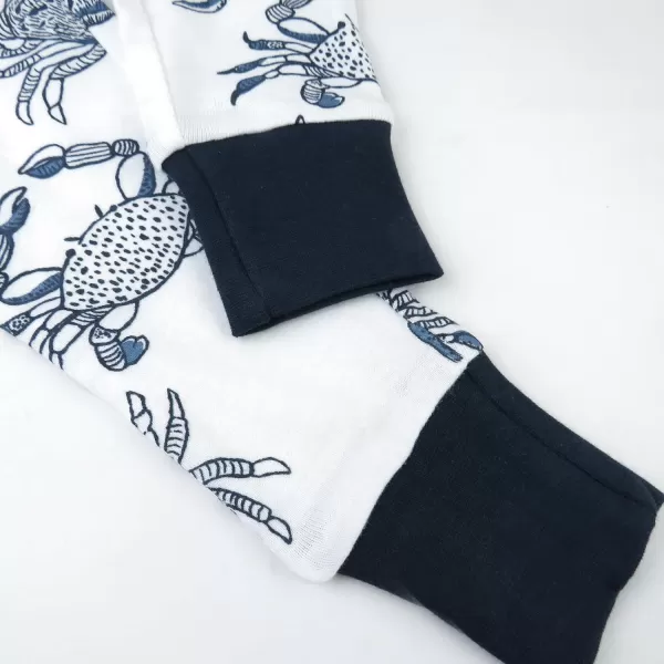 imageHonestBaby 2Piece Pajamas Sleepwear PJs 100 Organic Cotton for Infant Baby and Toddler BoyCrabs