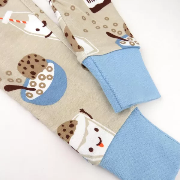 imageHonestBaby 2Piece Pajamas Sleepwear PJs 100 Organic Cotton for Infant Baby and Toddler BoyMilk N Cookies