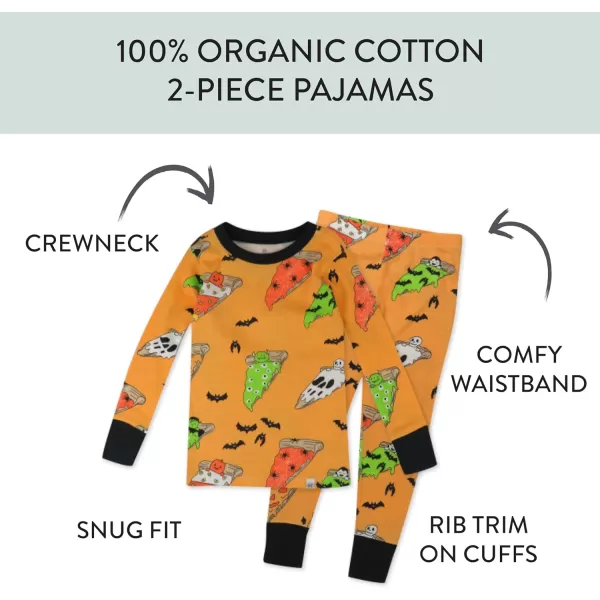 imageHonestBaby 2Piece Pajamas Sleepwear PJs 100 Organic Cotton for Infant Baby and Toddler BoyOoey Gooey Pizza