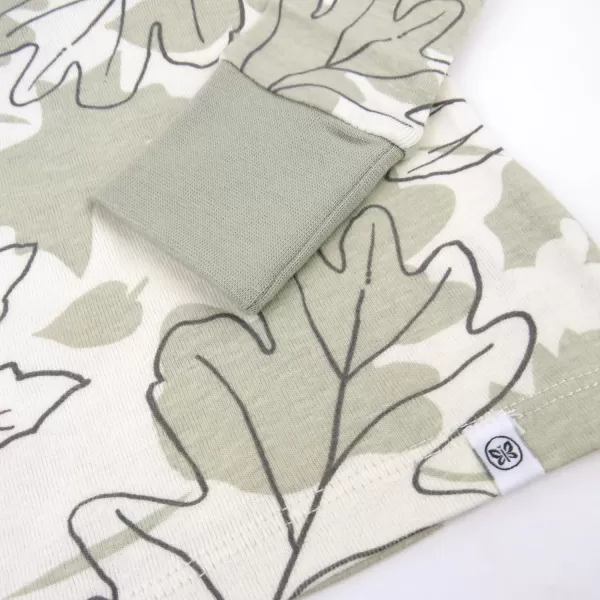 imageHonestBaby 2Piece Pajamas Sleepwear PJs 100 Organic Cotton for Infant Baby and Toddler BoyPaw Leaves
