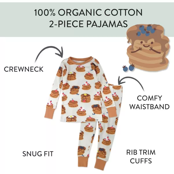 imageHonestBaby 2Piece Pajamas Sleepwear PJs 100 Organic Cotton for Infant Baby and Toddler BoyStacked