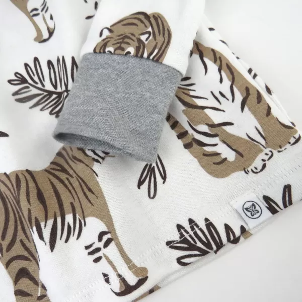 imageHonestBaby 2Piece Pajamas Sleepwear PJs 100 Organic Cotton for Infant Baby and Toddler BoyTiger Cub