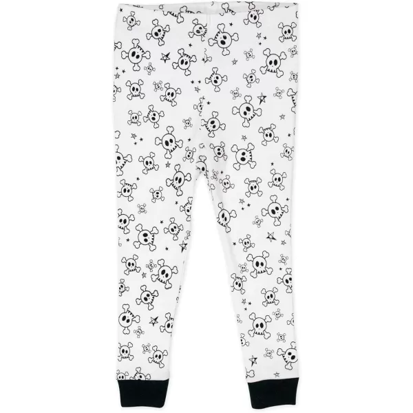 imageHonestBaby 2Piece Pajamas Sleepwear PJs 100 Organic Cotton for Infant Baby and Toddler BoyTossed Skulls